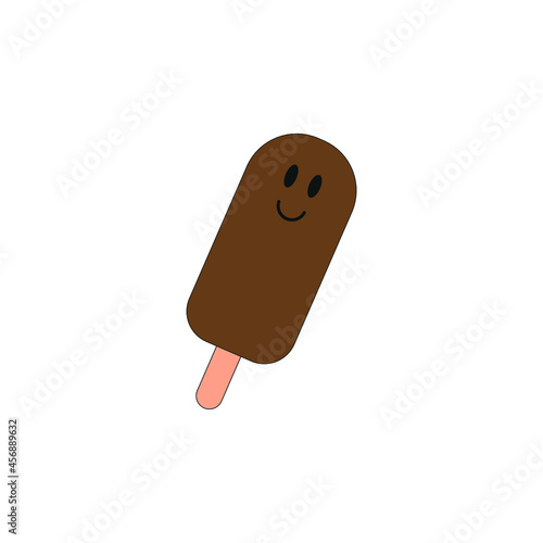 Obraz na płótnie ice cream sketch icon, on white background w salonie