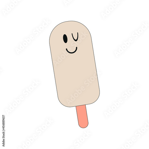 Obraz na płótnie ice cream sketch icon, on white background w salonie
