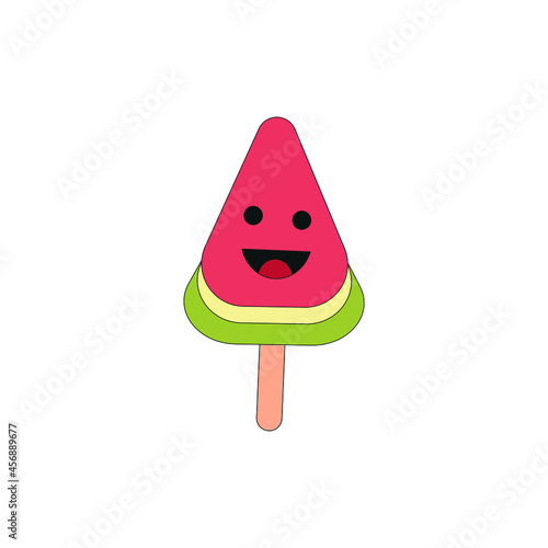 Obraz na płótnie ice cream sketch icon, on white background w salonie