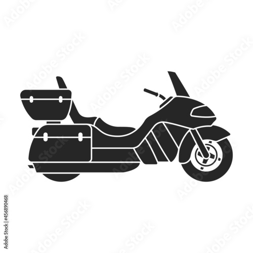 Motorcycle vector icon.Black vector icon isolated on white background motorcycle.