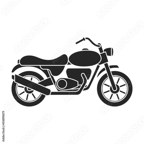 Motorcycle vector icon.Black vector icon isolated on white background motorcycle.