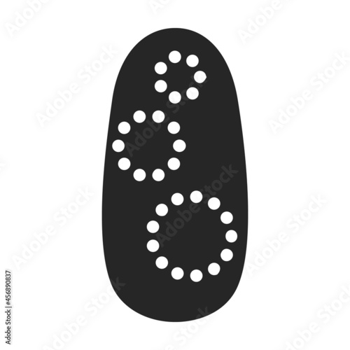 Nail of manicure vector icon.Black vector icon isolated on white background nail of manicure.