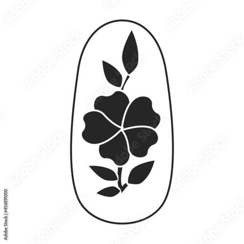 Nail of manicure vector icon.Black vector icon isolated on white background nail of manicure.