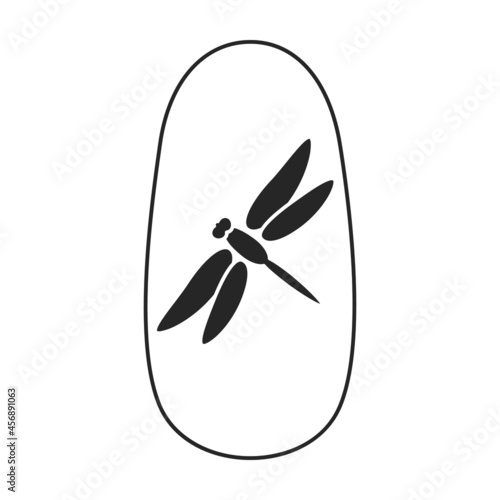 Nail of manicure vector icon.Black vector icon isolated on white background nail of manicure.