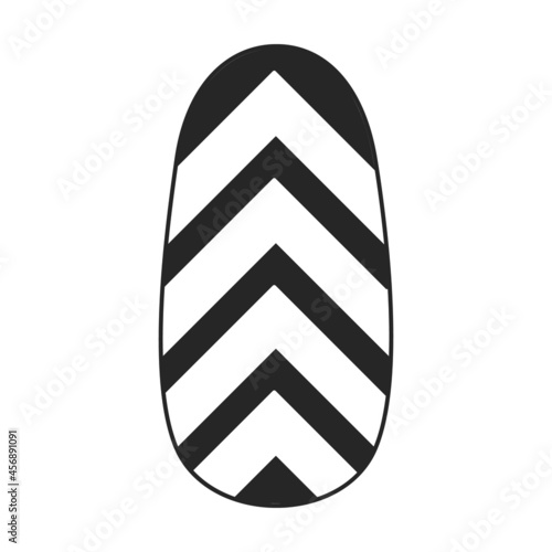 Nail of manicure vector icon.Black vector icon isolated on white background nail of manicure.