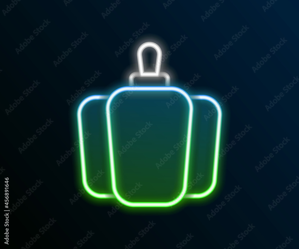 Glowing neon line Bell pepper or sweet capsicum icon isolated on black background. Colorful outline concept. Vector Glowing neon line Bell pepper or sweet capsicum icon isolated on black background. Colorful outline concept. Vector