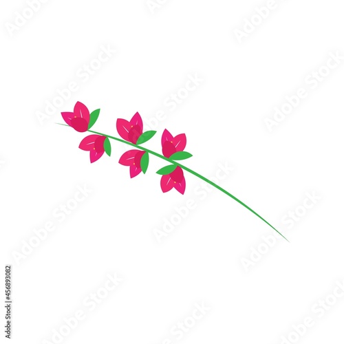Pink flower icon logo vector