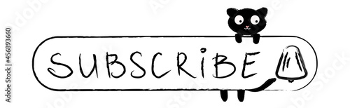 Vector black and white subscribion button