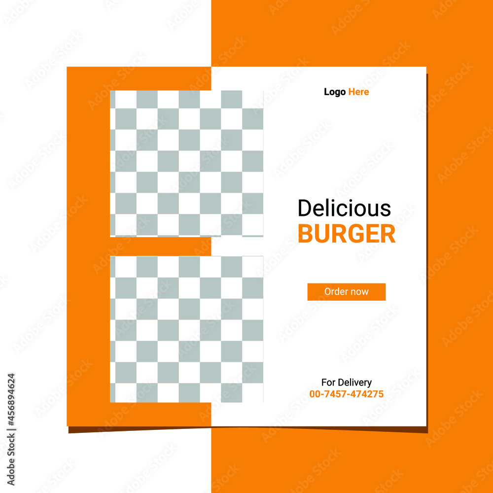 Editable Burger social media design banner template. Yellow background color with stripe line shape. Suitable for social media post and web internet ads. Editable Burger social media design banner template. Yellow background color with stripe line shape. Suitable for social media post and web internet ads.