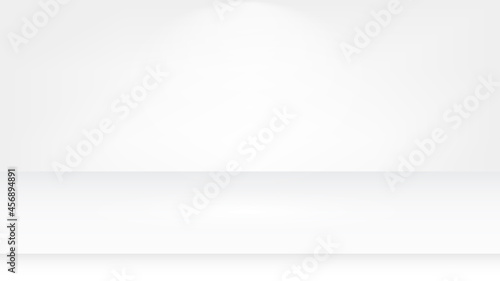 blank white studio scene for product display with lighting effect. empty stage for presentation background