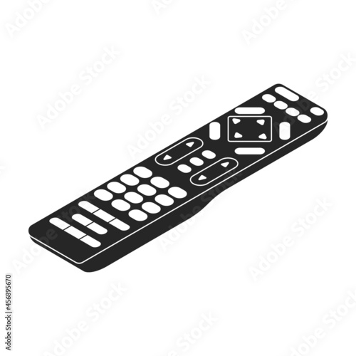 Remote control vector icon. Black vector icon isolated on white background remote control.