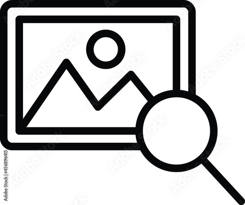 Photo search Isolated Vector icon which can easily modify or edit

