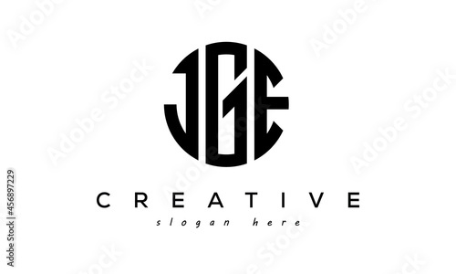 Letter JGE creative circle logo design vector photo