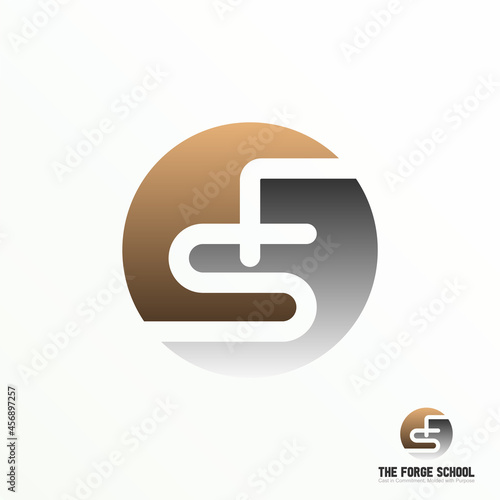 simple letter or word SF or SR Font in circle block image graphic icon logo design abstract concept vector stock. can be a corporate identity related to monogram or initial