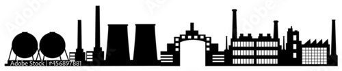 Silhouette of city Cityscape skyline landscape background
