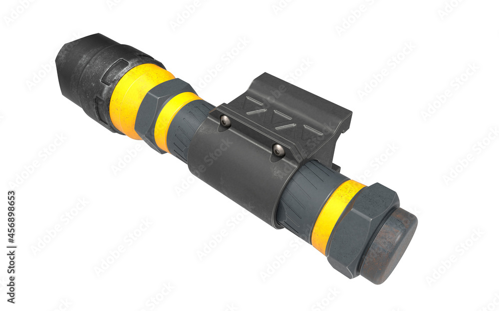 3D render of a Weapon-Mounted Light 3D render of a Weapon-Mounted Light