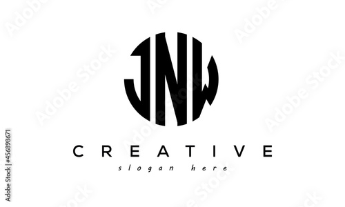 Letter JNW creative circle logo design vector photo