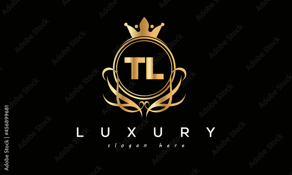 TL royal premium luxury logo with crown TL royal premium luxury logo with crown