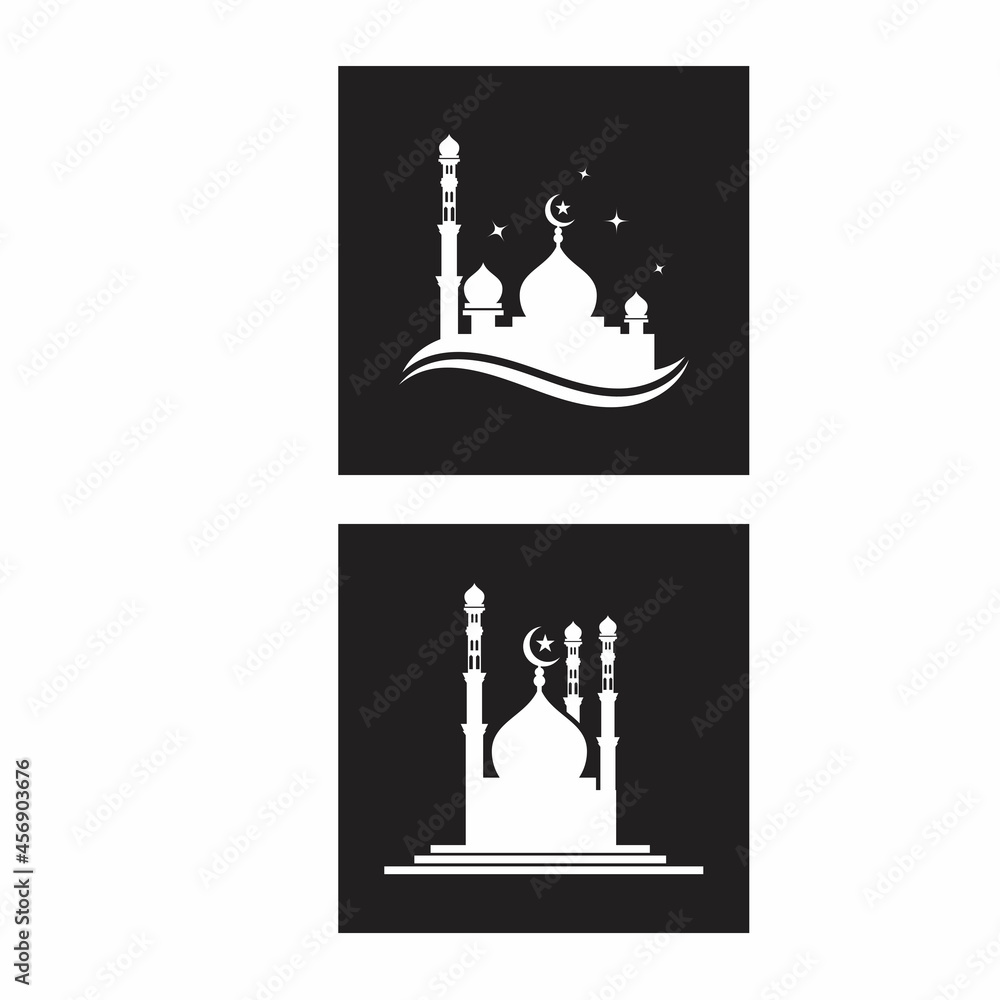 Mosque Logo Template vector symbol illustration design Mosque Logo Template vector symbol illustration design