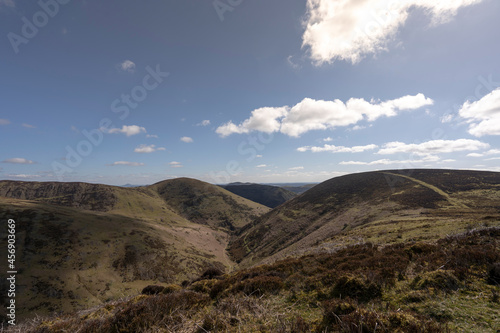 Cardingmill Valley and the Long Mynd in Shropshire Hills UK