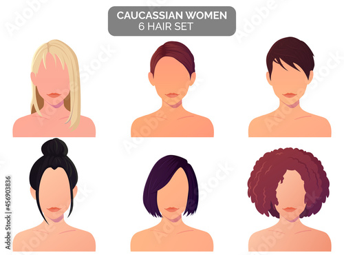 Women Hairstyle Collection, Blond, Curly, strait and short hair