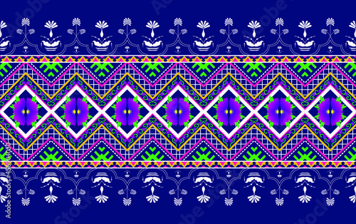 Oriental ethnic seamless pattern traditional background Design for carpet, wallpaper, clothing, wrapping, batik, fabric. Vector illustration embroidery style.