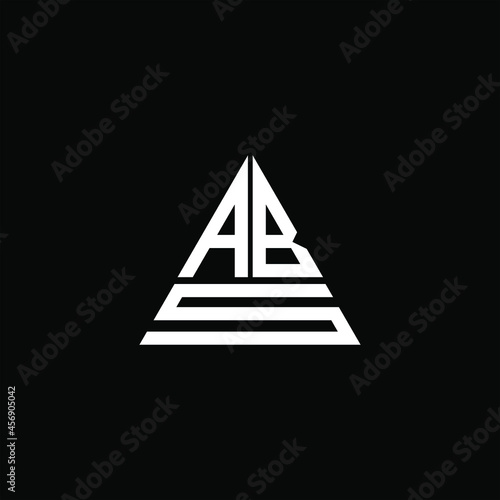 ABS letter logo creative design. ABS unique design
