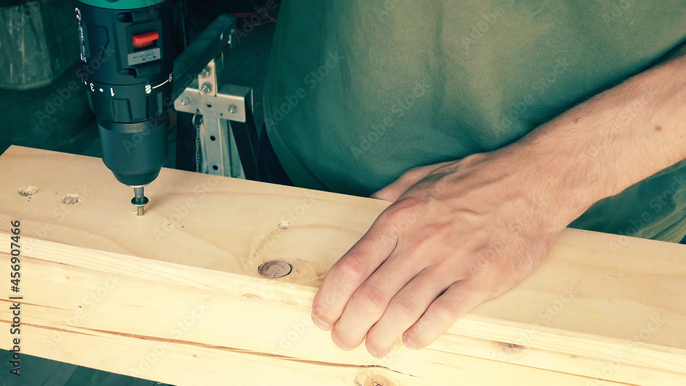 carpenter working on wood