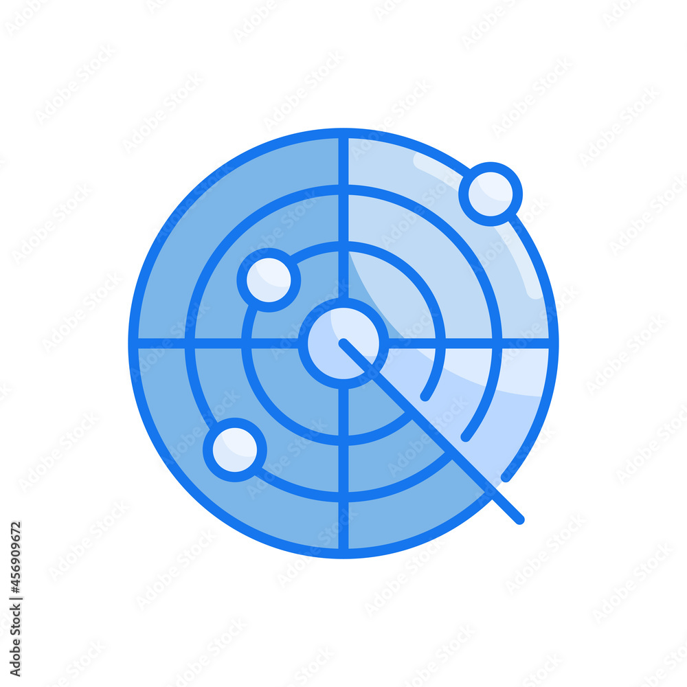 Radar vector blue colours icon style illustration. Eps 10 file Radar vector blue colours icon style illustration. Eps 10 file