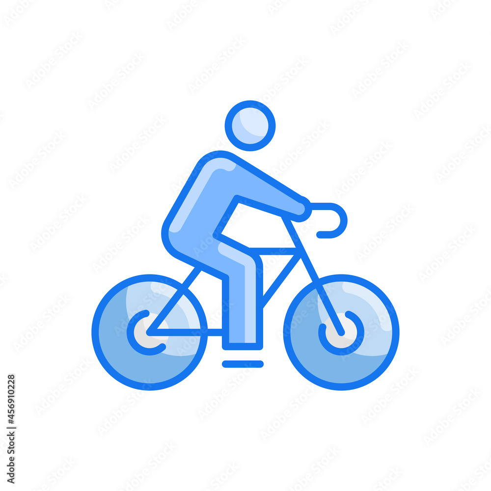 Bicycle vector blue colours icon style illustration. Eps 10 file Bicycle vector blue colours icon style illustration. Eps 10 file