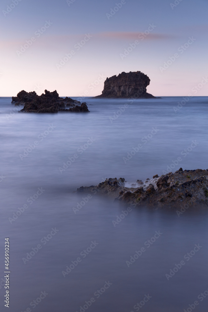 Toro beach Llanes, Asturias Spain. rock formations in Cantabrian sea