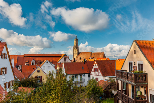 Stadtansicht von der Altstdt Nördlingen in Bayern