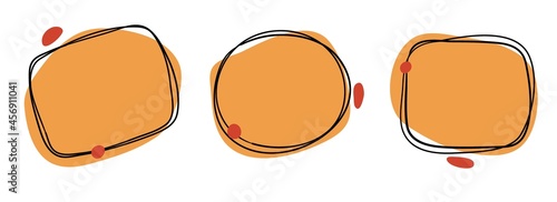 A set of three decorative frames. Background for text and decoration. Vector illustration.