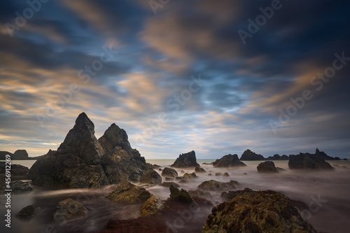 Kilfarrasy Beach. Stunning scenery on the Cooper Coast of Ireland. Coast protected by Unesco for the biodiversity photo