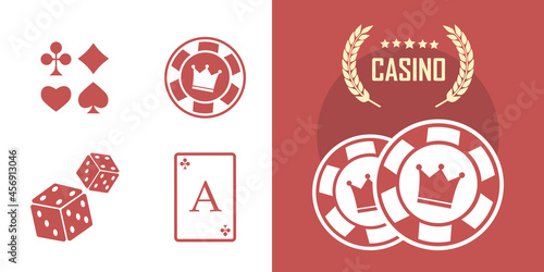 Lucky seven logo with gold sparks on black background