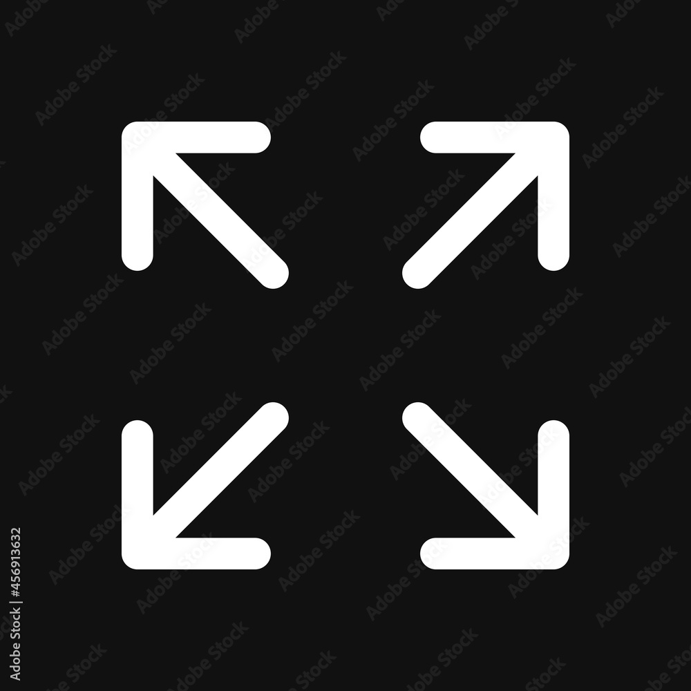Vector full screen icon on grey background Vector full screen icon on grey background
