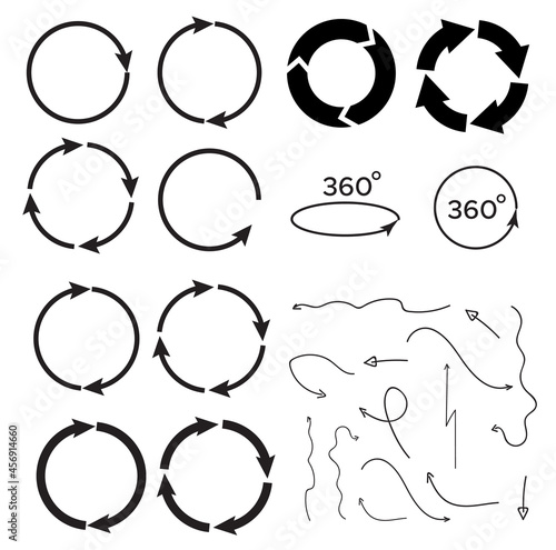 Page turn or back arrow flat vector set