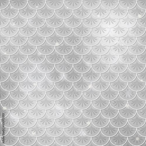 Fototapeta Naklejka Na Ścianę i Meble -  Fish scale seamless pattern background