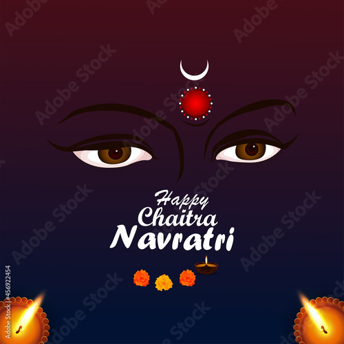 Vector illustration of happy navratri celebration background