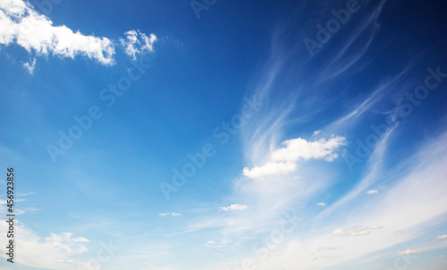 Photography Panorama of beautiful blue sky with lots of clouds in the daytime