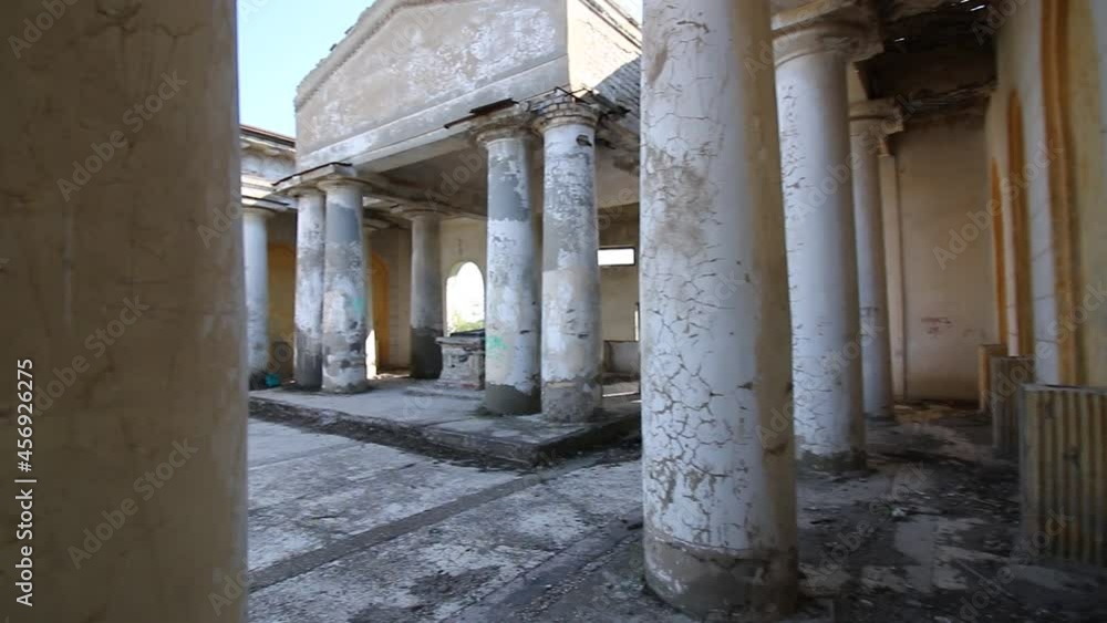 inside an abandoned mortuary in a cemetery inside an abandoned mortuary in a cemetery
