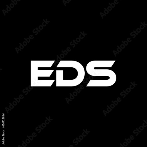 EDS letter logo design with black background in illustrator, vector logo modern alphabet font overlap style. calligraphy designs for logo, Poster, Invitation, etc. photo
