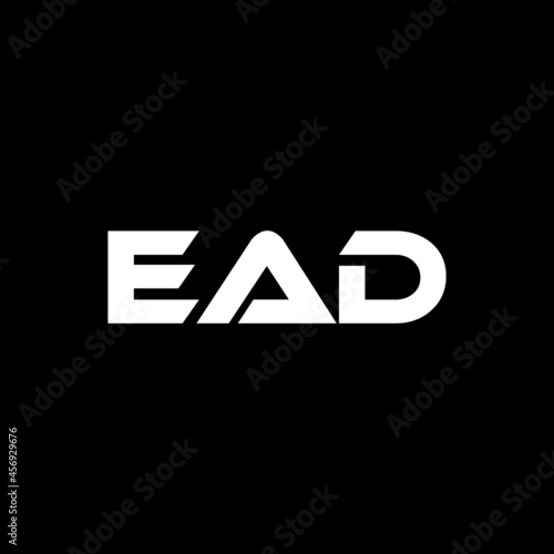 EAD letter logo design with black background in illustrator, vector logo modern alphabet font overlap style. calligraphy designs for logo, Poster, Invitation, etc. photo