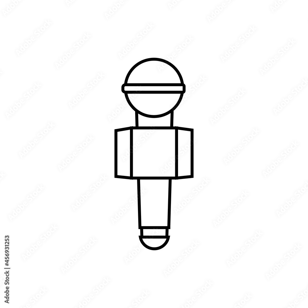 Microphone icon vector. Mic illustration sign. Karaoke symbol.