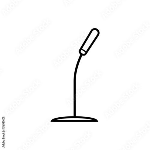 Microphone icon vector. Mic illustration sign. Karaoke symbol.