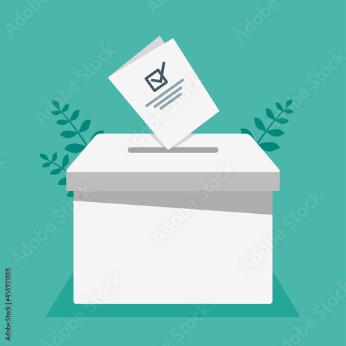 Vote Paper on Election Box