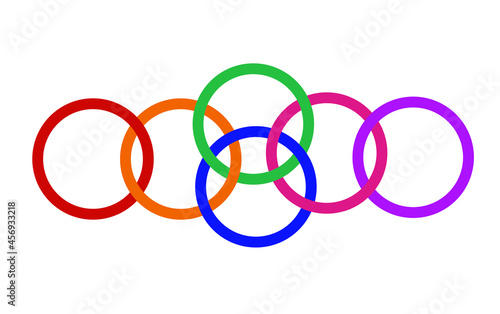 olympics circles made from elastics