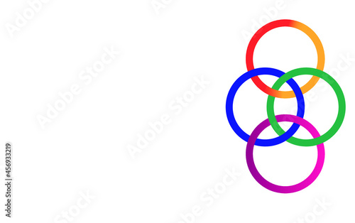 olympics circles made from elastics