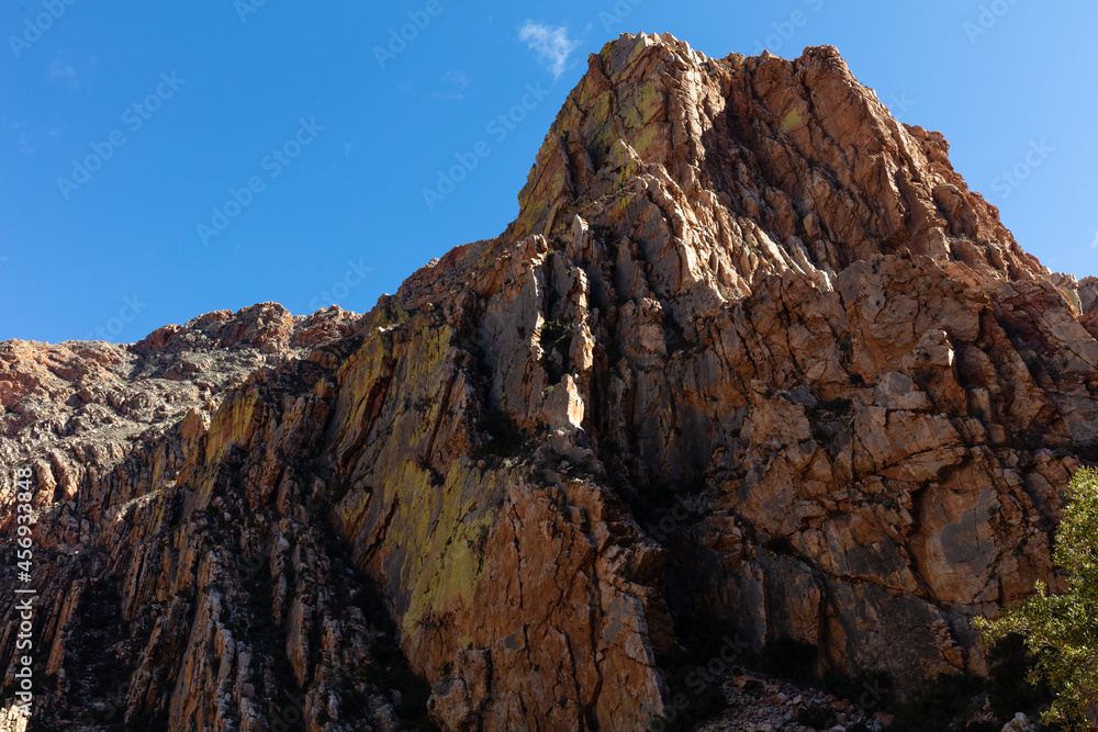 Contorted rock formations in the Swartberg pass near Prince Albert in South Africa Contorted rock formations in the Swartberg pass near Prince Albert in South Africa