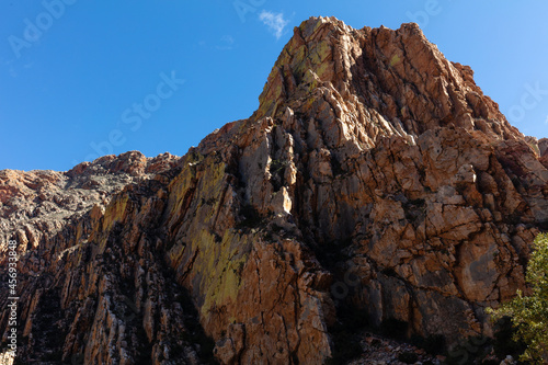 Contorted rock formations in the Swartberg pass near Prince Albert in South Africa